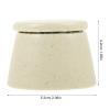 Tofficu Ceramic Dappen Dish with Lid for Nail Art, Beige view 2