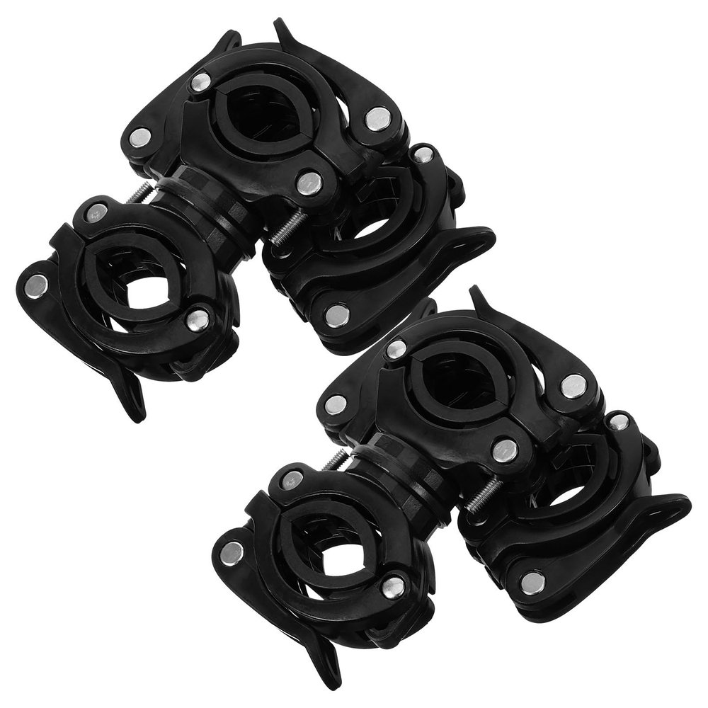 Beavorty 2-Piece Plastic Cane Holders with 360° Rotatable Adjustable Mounts for Wheelchairs and Mobility Scooters