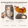 SNOEKIE Cat Carrier with 2 Openings, 49.5 x 32 x 32.6 cm, for Cats & Small Dogs up to Approx. 45 cm Body Length and Approx. 4.55 kg (Depending on Animal), Cream White/Gray view 4