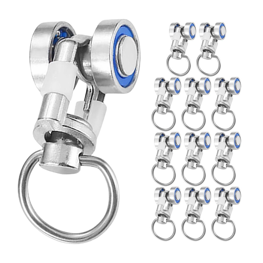 HOLIDYOYO Aluminum Alloy Curtain Roller Gliders, 12-Piece Set