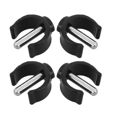 KONTONTY Walking Cane and Crutch Accessories, 4-Piece C-Shaped Locking Clips
