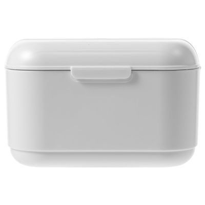 HINTRMENT Denture Cleaning and Storage Case, Portable White PP Box with Secure Closure