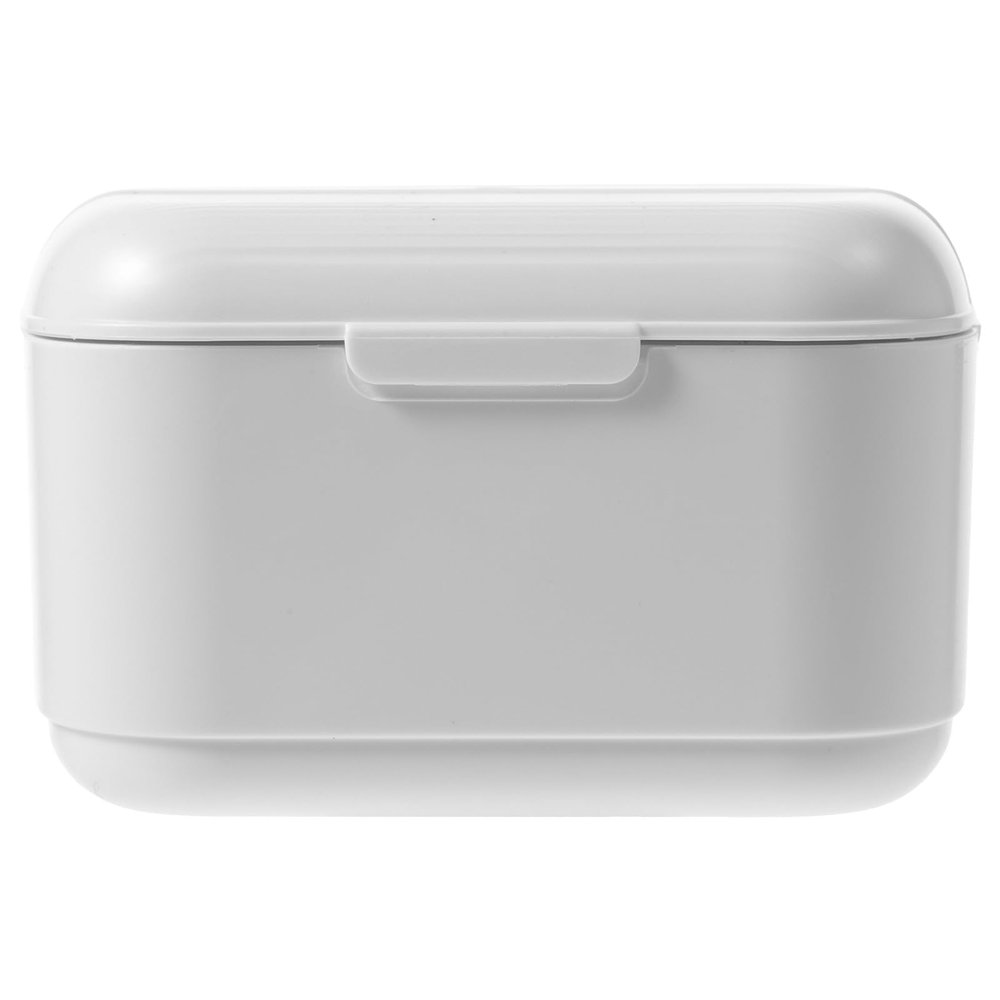 HINTRMENT Denture Cleaning and Storage Case, Portable White PP Box with Secure Closure