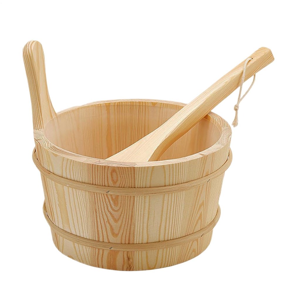 Large-Capacity Universal Wooden Sauna Water Bucket