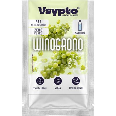 Browin Vsypto Grape Drink Powder, Sugar-Free, 3 g Sachet for 1.5 L, Instant Tea Refreshment - 402009