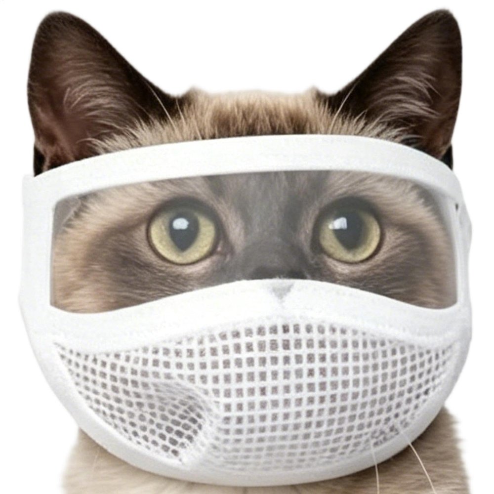 Adjustable Cat Head Hood - Transparent Breathable Cat Restraint