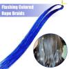 Glitter Hair Tinsel Extensions, 120 cm, Rainbow Holographic Braiding Thread for Hair, DIY Synthetic Hair Accessory for Rave Festivals (Color 2) view 2
