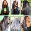 Glitter Hair Tinsel Extensions, 120 cm, Rainbow Holographic Braiding Thread for Hair, DIY Synthetic Hair Accessory for Rave Festivals (Color 2) view 4