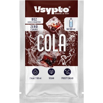 Browin Vsypto Cola-Flavor Sugar-Free Drink Powder, 3 g Sachet for 0.5 L, Instant Tea Soft Drink - 402003