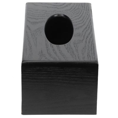 Yusat Black Wooden Tissue Box, Napkin Box, Elegant Tissue Holder for Home, Hotel, Living Room