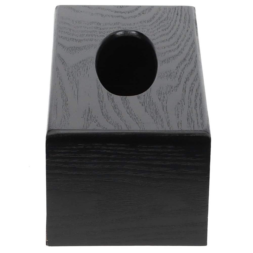 Yusat Black Wooden Tissue Box, Napkin Box, Elegant Tissue Holder for Home, Hotel, Living Room