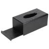 Yusat Black Wooden Tissue Box, Napkin Box, Elegant Tissue Holder for Home, Hotel, Living Room view 3