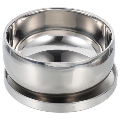 CRAFTHROU Stainless Steel Shaving Bowl, Silver, Large Capacity