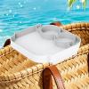 Beach Bag Tote Topper Tray with Drink Holder view 3