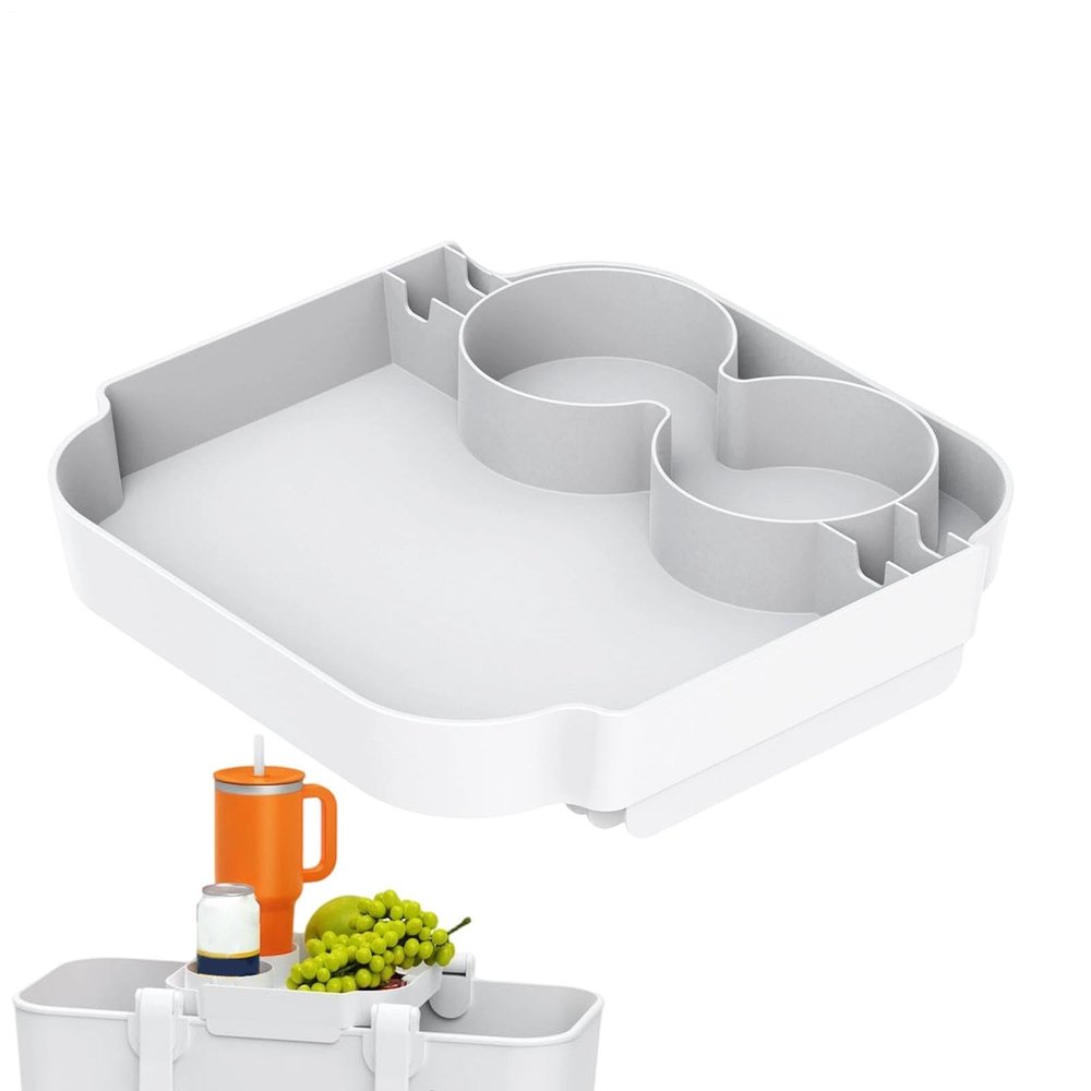 Bag Topper Tray with Cup Holder – Beach Bag Food Tray for Outdoor Use, Resorts, Cruises, Poolside, Travel, Picnics & Camping