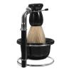 OKUMEYR Wet Shaving Set with Stainless Steel Razor, Nylon Brush, Bowl and Stand view 1