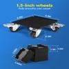 Heavy-Duty Furniture Movers with Wheels for Pianos and Pool Tables, Double Bearings and Locking, 360° Rotation (6.3 x 6.3 in, Black) view 3