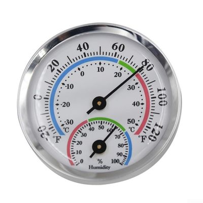 Wall-Mounted Thermometer-Hygrometer with Aluminum Design