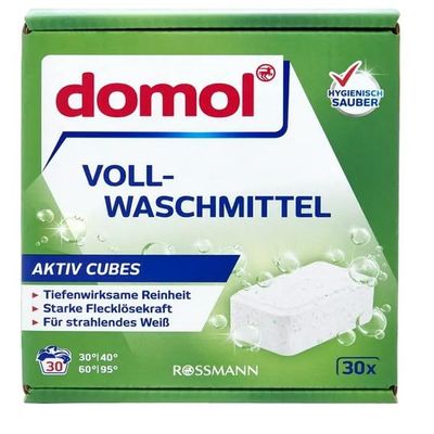 domol Universal Laundry Detergent Active Cubes, 30 washes (2-pack)