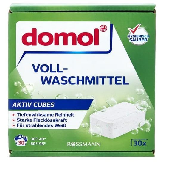 domol Universal Laundry Detergent Active Cubes, 30 washes (2-pack)