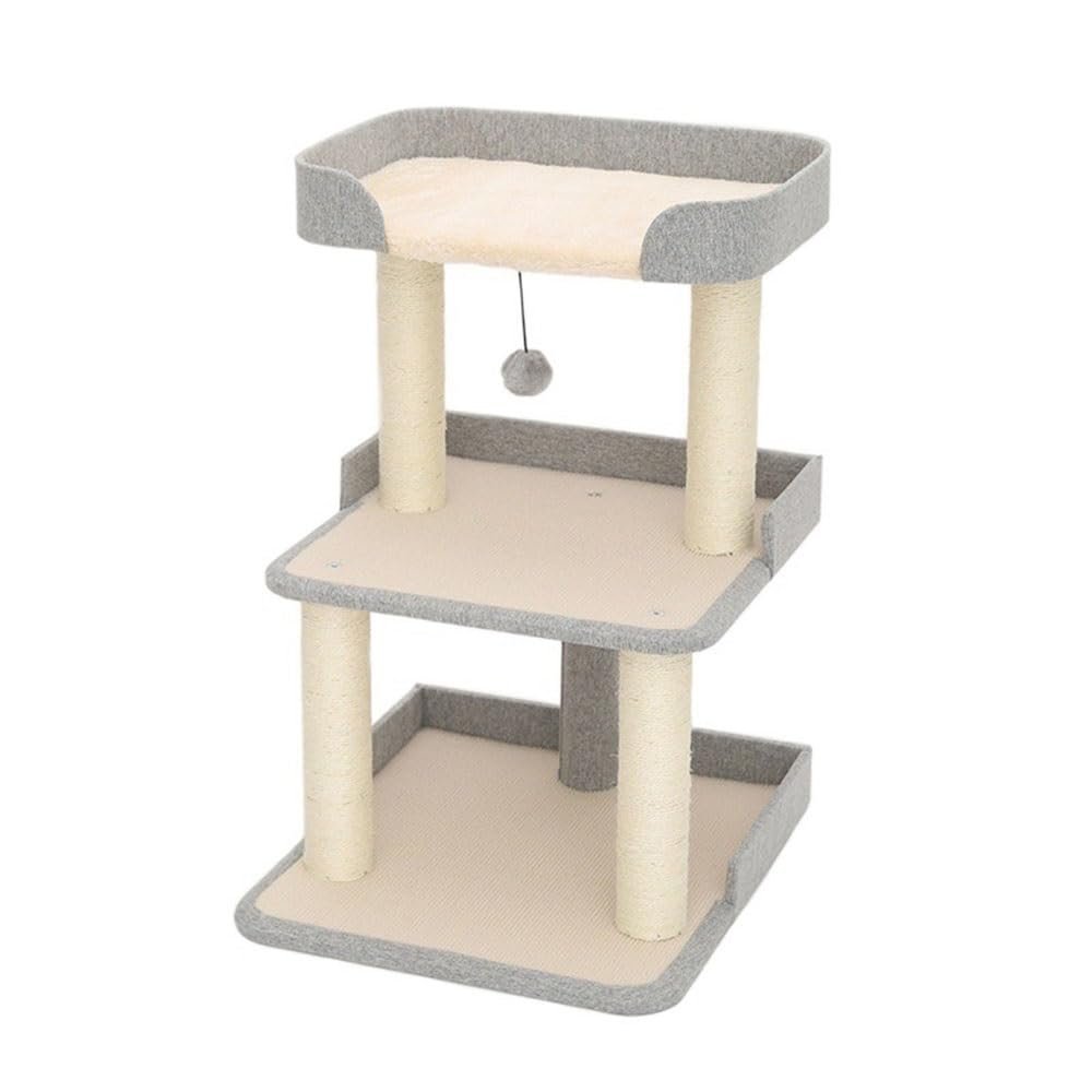 MYXJX Three-Tier Cat Scratching Post and Condo