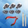 Adorainbow Professional Micro Ring Pliers Set with Pulling Needle, Hook and Brown Microrings view 3