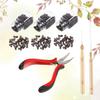 Adorainbow Professional Micro Ring Pliers Set with Pulling Needle, Hook and Brown Microrings view 4