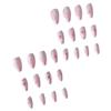 24 Short Almond Press-On Nails, Floral Red Strawberry Designs, Pink French DIY Manicure (Y1) view 1