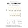 24 Short Almond Press-On Nails, Floral Red Strawberry Designs, Pink French DIY Manicure (Y1) view 4