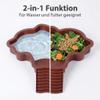 Tortoise Water Dish with Ramp, Brown-Red, External Ramp view 3