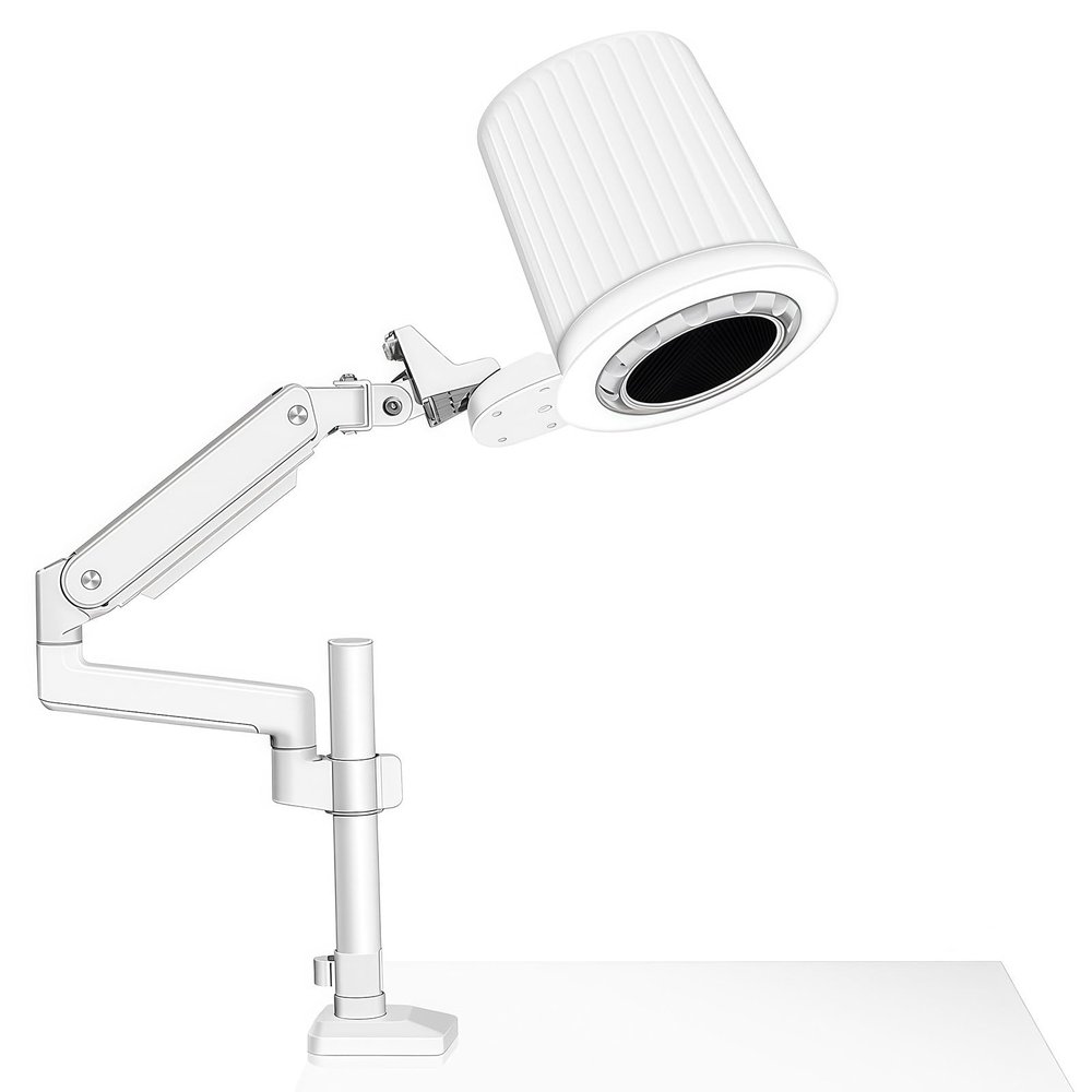 BANGBANGJI 80W Vacuum Nail Dust Collector with Dimmable LED, Adjustable Suction, and 360° Flexible Desktop Mount