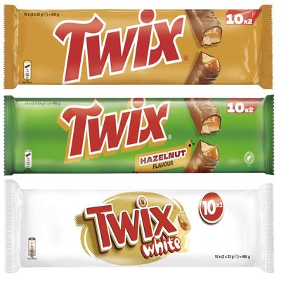 Twix Mix 1420g – Original, Hazelnut, White, 3 x 10 x 46g | Chocolate Bars