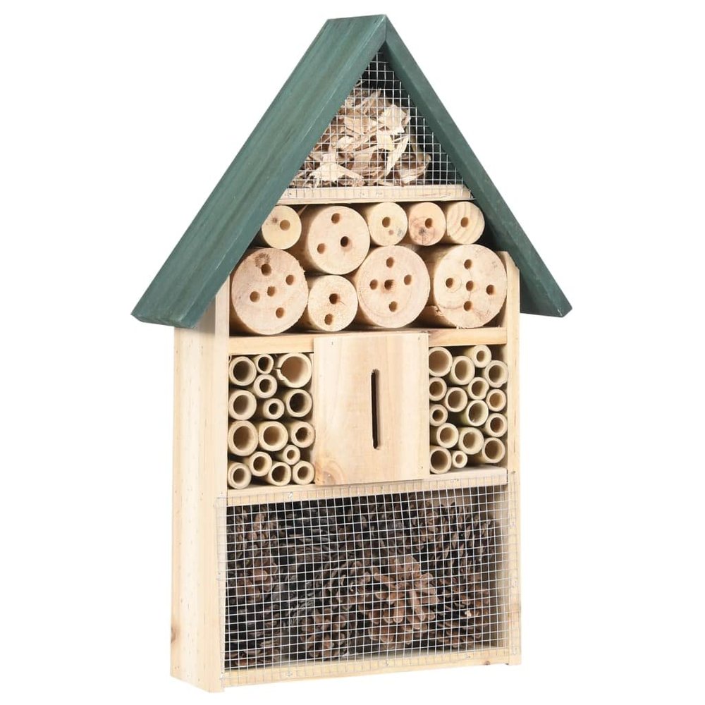 Teenpull Insect Hotel, Fir Wood, 31 x 10 x 48 cm, with Pine Cones and Bamboo, Butterfly House and Nesting Box