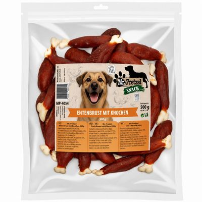 Mr. Pretzel Premium Duck Leg Dog Treats 500 g — High-Protein, Low-Fat, Hypoallergenic