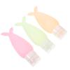 FINISPERSOO 3-Pack 90 mL Silicone Travel Bottles, Refillable and Leak-Resistant, Cute Cartoon Design, Pink, Assorted Color view 1