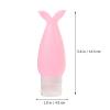 FINISPERSOO 3-Pack 90 mL Silicone Travel Bottles, Refillable and Leak-Resistant, Cute Cartoon Design, Pink, Assorted Color view 2