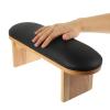 Manicure Hand Rest for Nail Art, Wood, Leather, Sponge, Black view 4