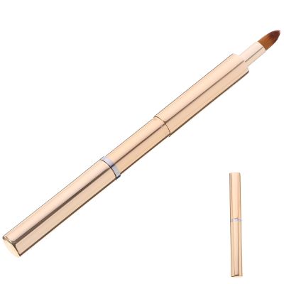 NUSITOU Portable Lip Brush Applicator, Aluminum and Synthetic Fiber, Skin-Friendly, for On-the-Go Lipstick Application