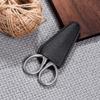 PRETYZOOM Precise Silver Stainless Steel Beard Scissors with PU Protective Case, Rust-Resistant, Rounded Head, 2-Piece Set view 3