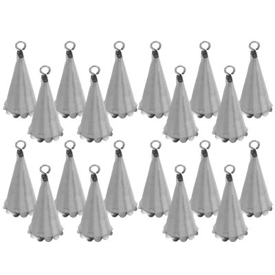 OKUMEYR 30-Piece Silver Iron Trumpet Bells, 5.5 x 2.5 cm