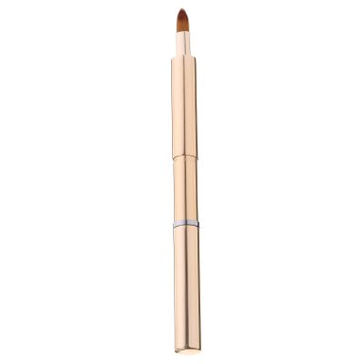 HEANUJJ Portable Retractable Aluminum Lip Brush with Synthetic Fibers