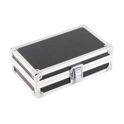 Picysa Multifunctional Tattoo Machine Tool Case, Sturdy Aluminum Case for Toiletries and Craft Tools, Metal Strip Reinforcement, Lightweight, Portable, 7.1 x 4.3 x 2.3 Inches