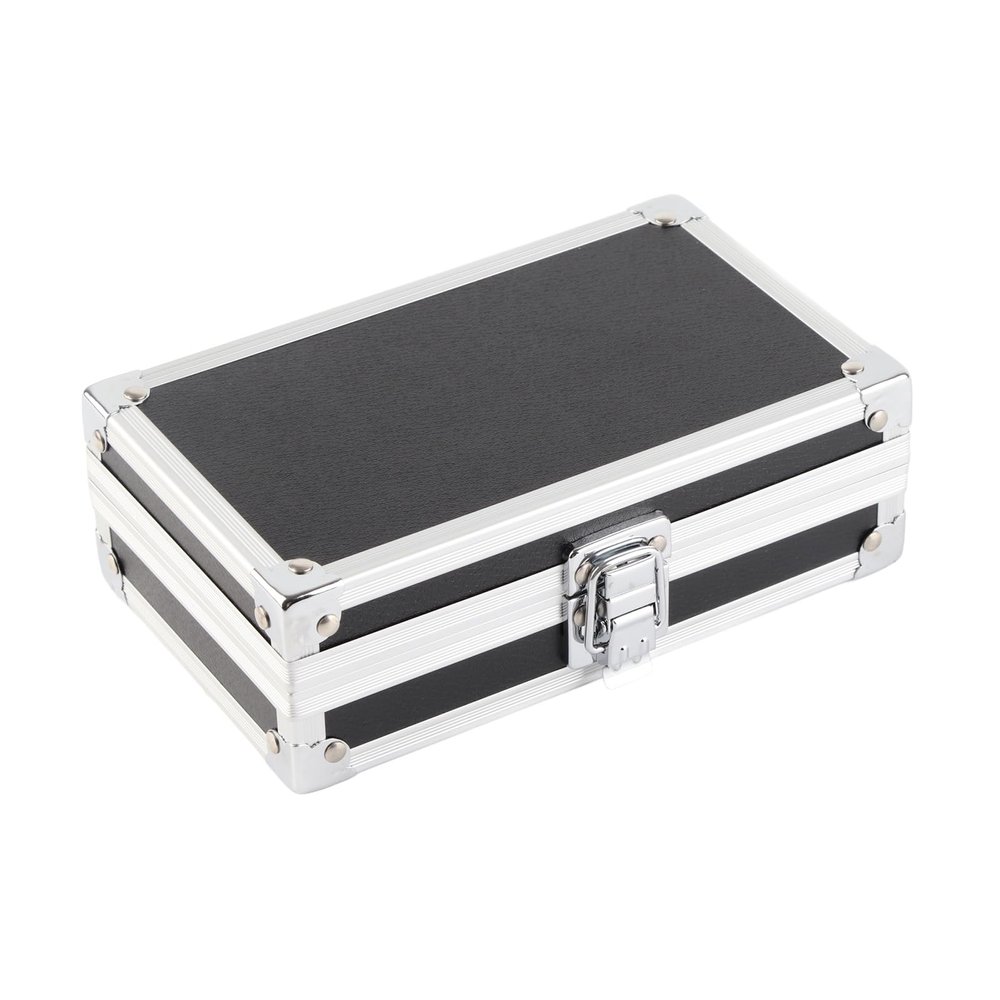 Picysa Multifunctional Tattoo Machine Tool Case, Sturdy Aluminum Case for Toiletries and Craft Tools, Metal Strip Reinforcement, Lightweight, Portable, 7.1 x 4.3 x 2.3 Inches