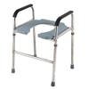Toilet Seat with Armrests, Stainless Steel Frame for Safety Support, for Seniors and People with Disabilities, Durable view 2