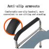 Toilet Seat with Armrests, Stainless Steel Frame for Safety Support, for Seniors and People with Disabilities, Durable view 3