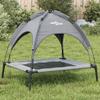Nqyjm Dog Bed with Canopy Gray Ox Fabric and Steel 76 x 62 x 72 cm view 1