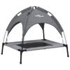 Nqyjm Dog Bed with Canopy Gray Ox Fabric and Steel 76 x 62 x 72 cm view 2