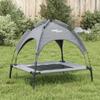 Nqyjm Dog Bed with Canopy Gray Ox Fabric and Steel 76 x 62 x 72 cm view 3