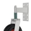 Spring-Loaded Gate Caster Wheel, 360-Degree Swivel, 600 lb Capacity, Red view 4