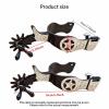 Almencla 2-Piece Stainless Steel Horse Spurs for Adults, Western and Cowboy Spurs view 3